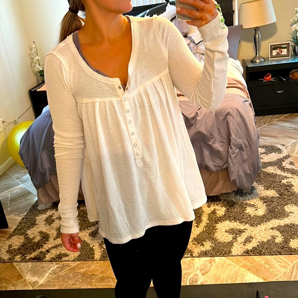 Free people long sleeve Henley